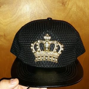 King Crown rhinestone adjustable fitted